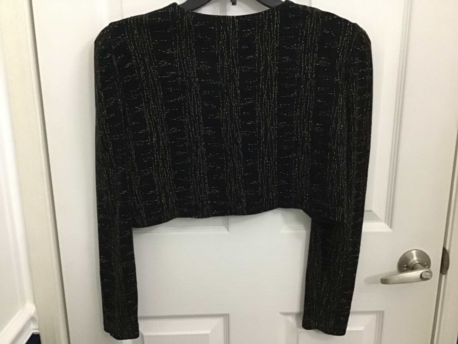 Vintage Filigree Ltd. Collection Black Sparkly Bolero Jacket