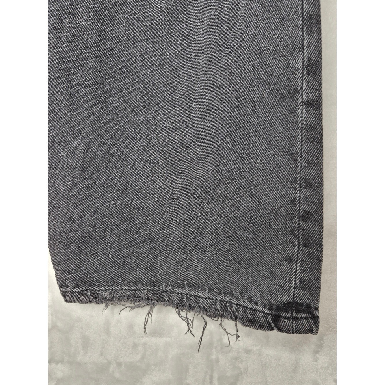 Motel Rocks Wide Leg Washed Black Denim Skate Jeans Womens 27×30