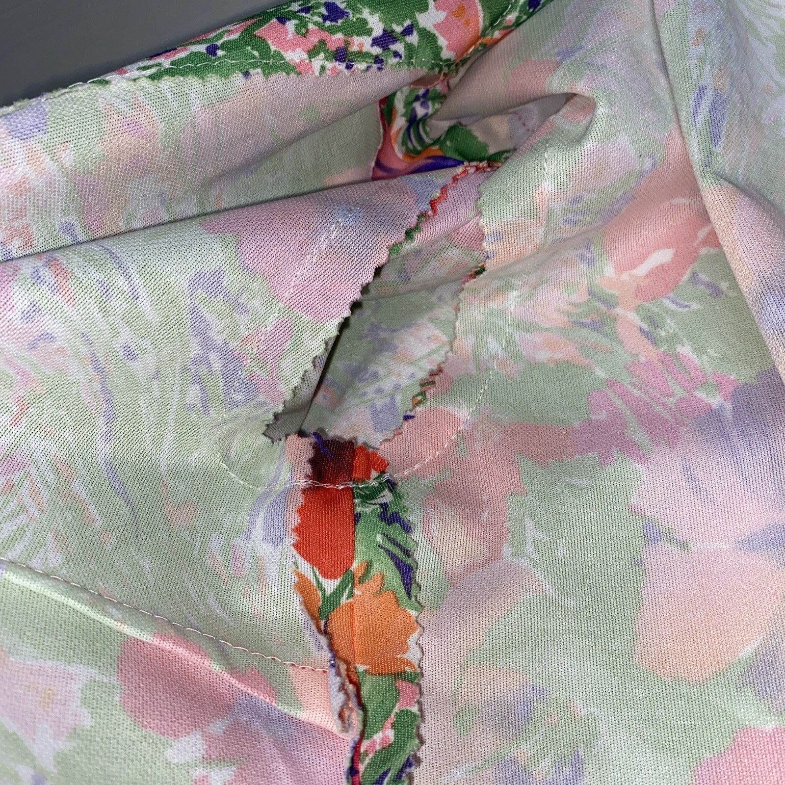 70s Psychedelic Flower Dagger/Butterfly Collar No Brand Women’s Small Orange/red
