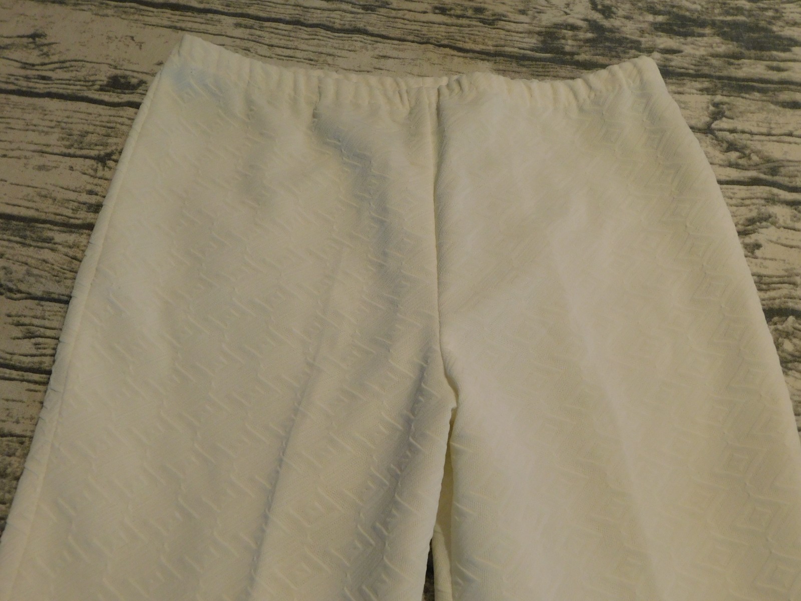 VTG 70’s POLY BELL BOTTOM PANTS TEXTURED OUTFIT SET VEST GROOVY WOMENS M/L DISCO
