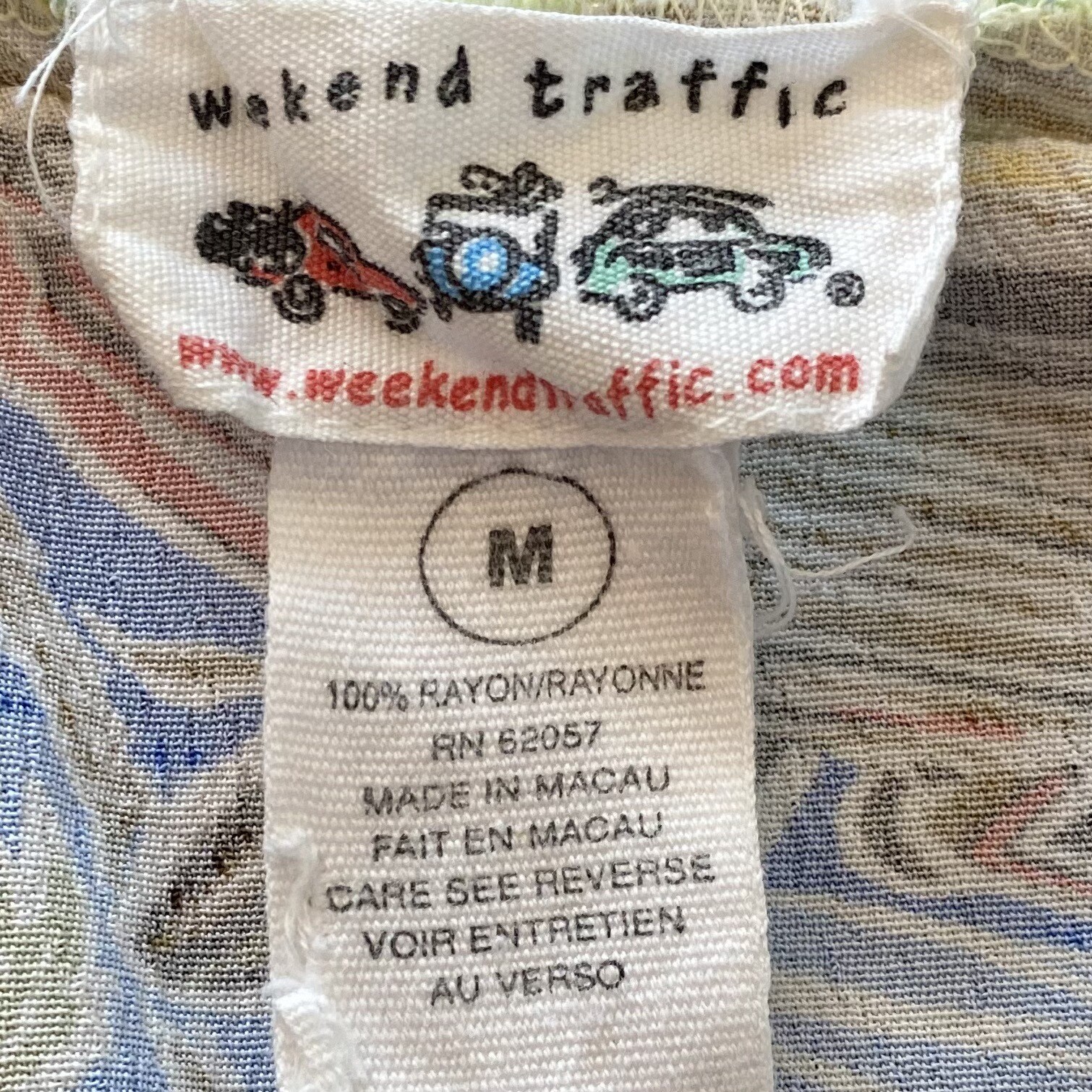 Vtg Weekend Traffic Sleeveless Top Beach Island Hula Girl Floral Stretch Sz M