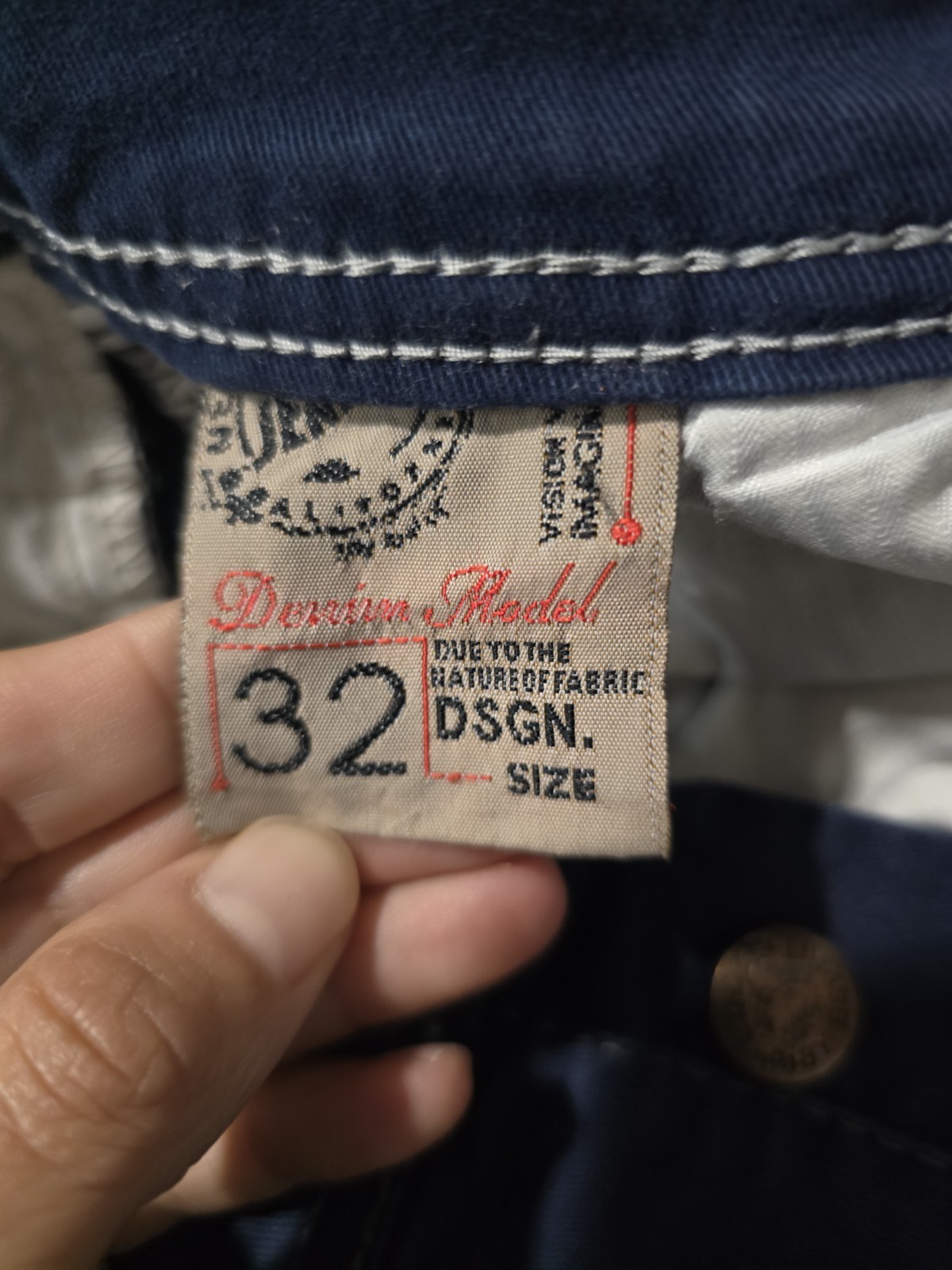 Vintage 90s Esprit Dark Blue Straight Jeans Casual Pant No Back Pockets Size 32