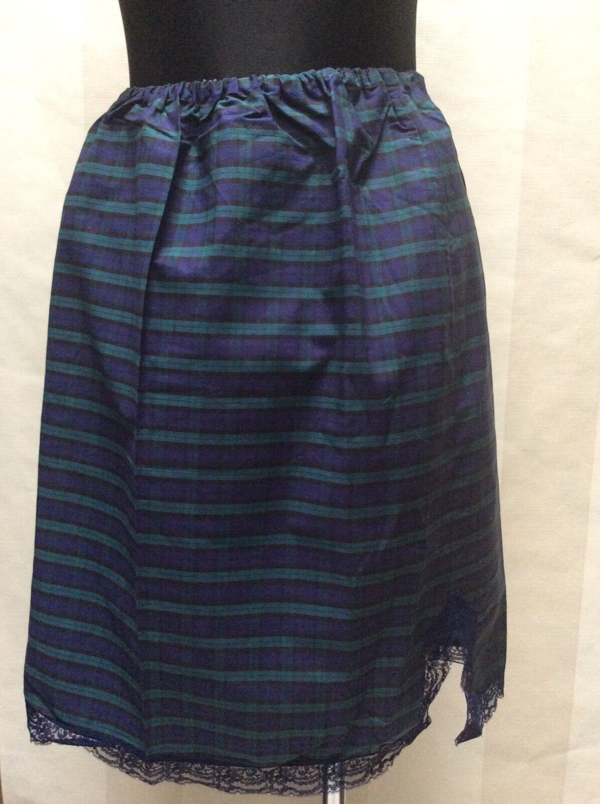 Vintage 60s Tartan Lingerie Set Made in Holland. Underskirt and Brief. Size M-L.