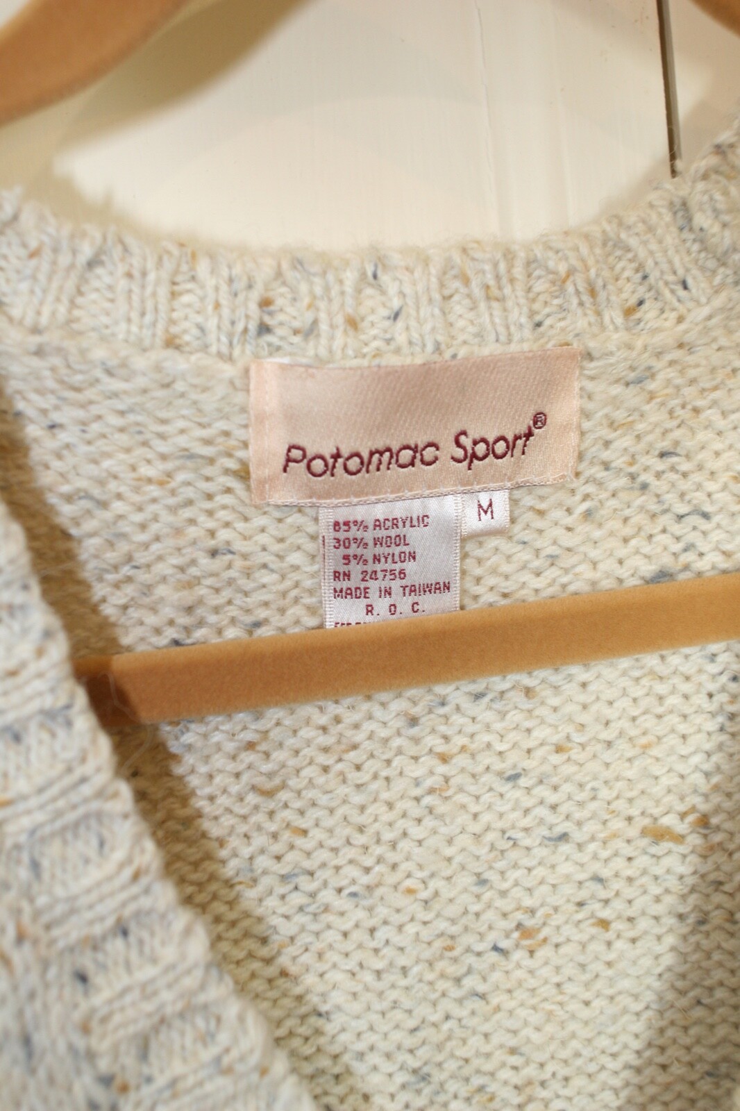 Vintage Potomac Collection 3D Coogee Sweater Vest Women’s Size Medium Button Up