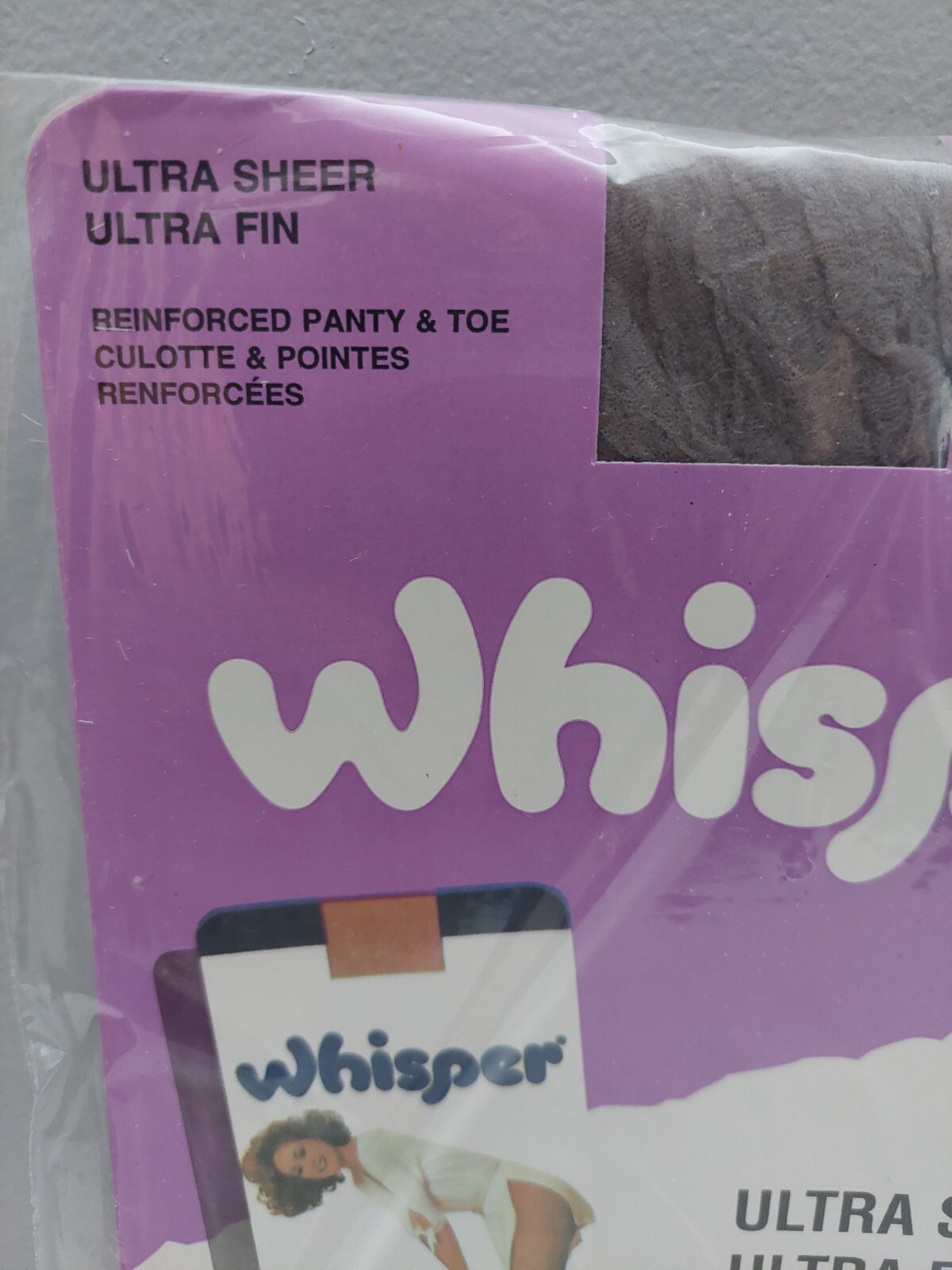 Vintage Pantyhose Whisper Color Grey Size C B004A