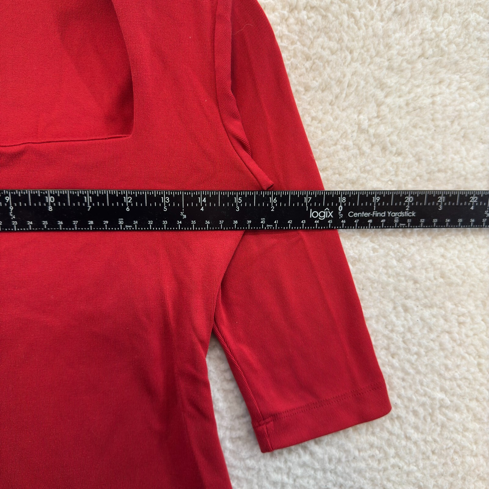 90s Y2K Rampage Vintage Top Medium Red Stretch Square Neck Corpcore Office