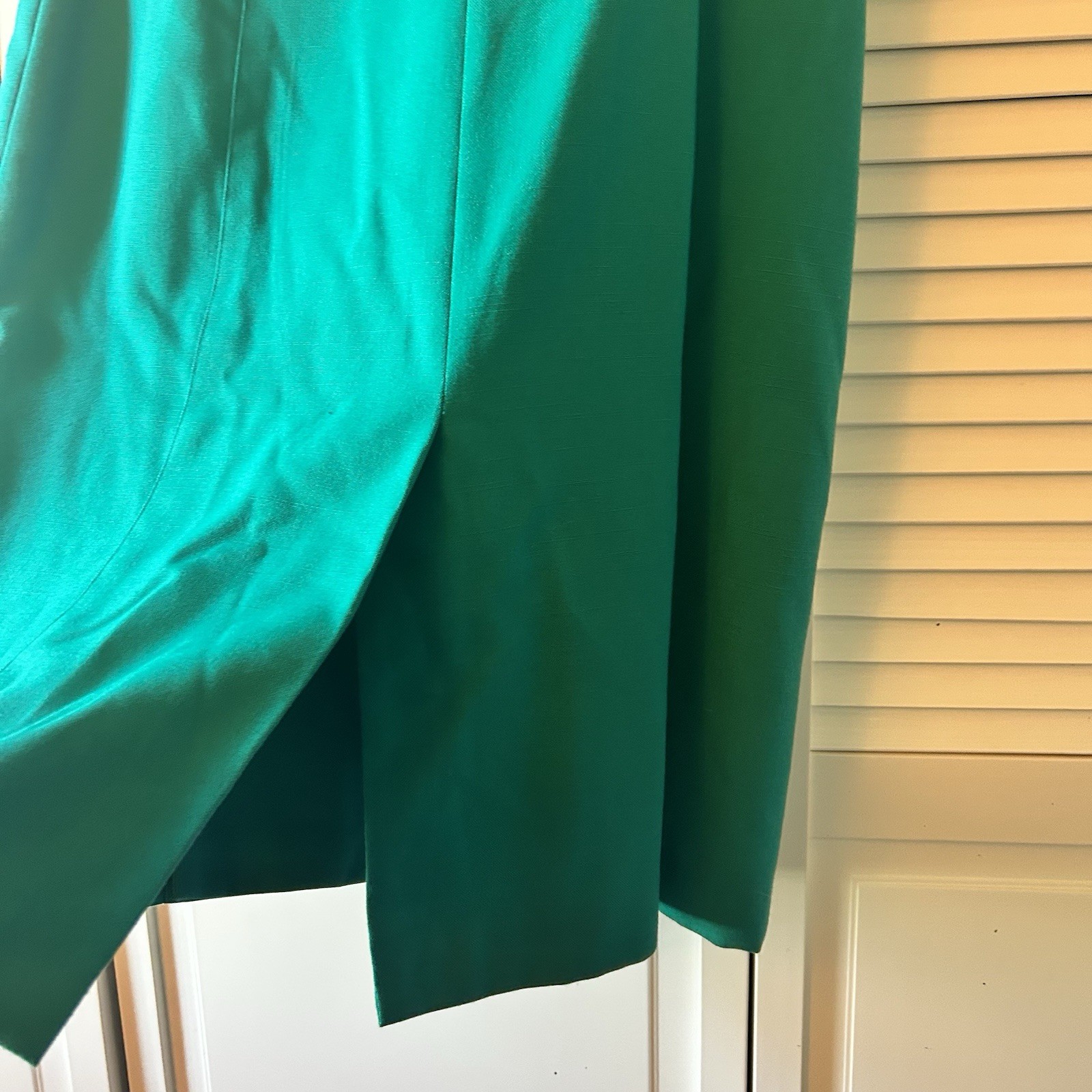 Vintage 90s Kasper For ASL Teal Green Structured Lined Dress 10 Secretary Career