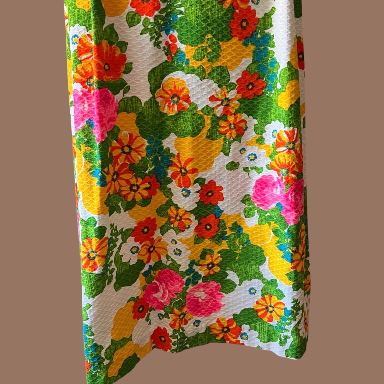 Vintage 70s Floral Maxi Dress : Montgomery Ward, Hostess, 1970s