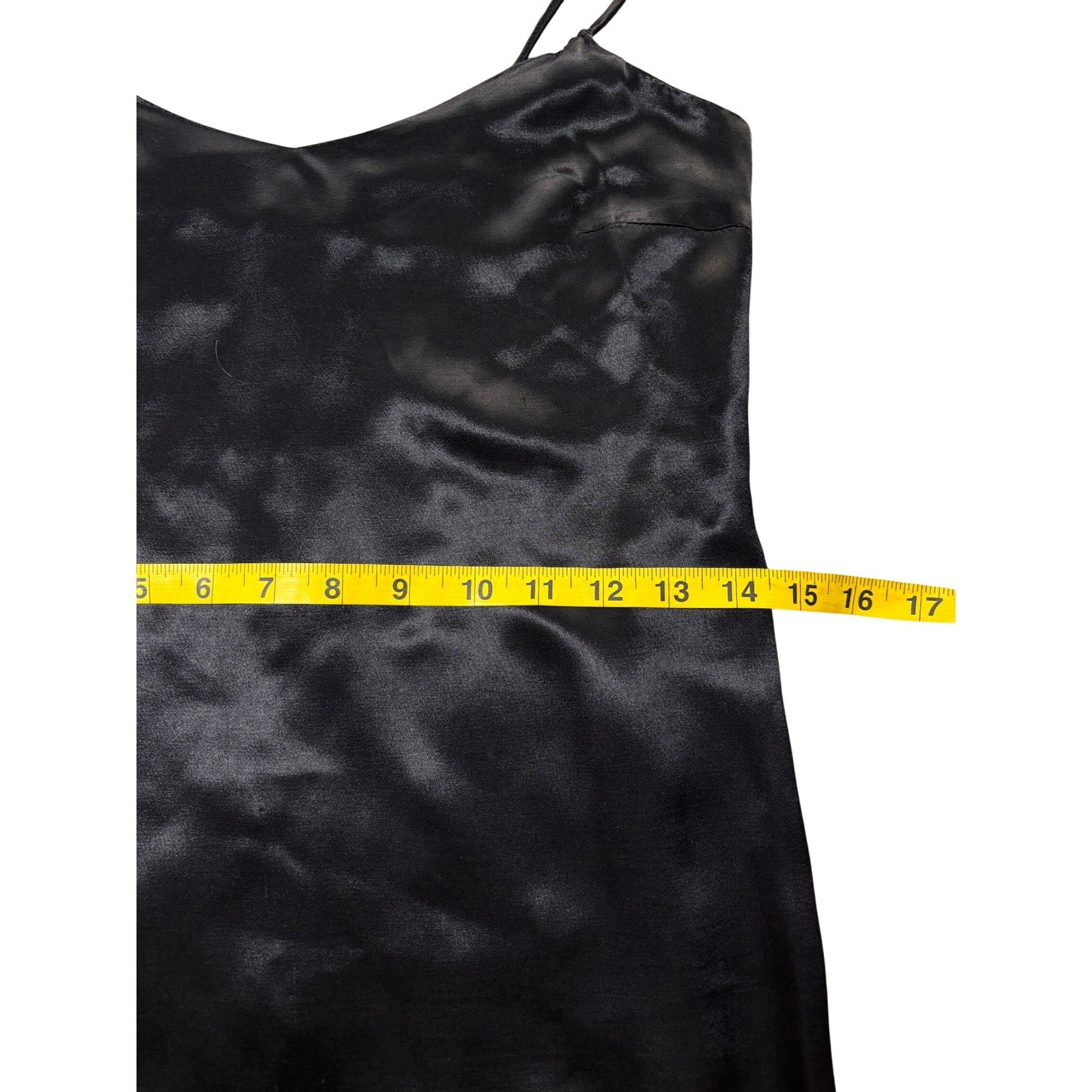 Vintage Byer Too! California Slip Dress Satin Mini Spaghetti Strap XS Black