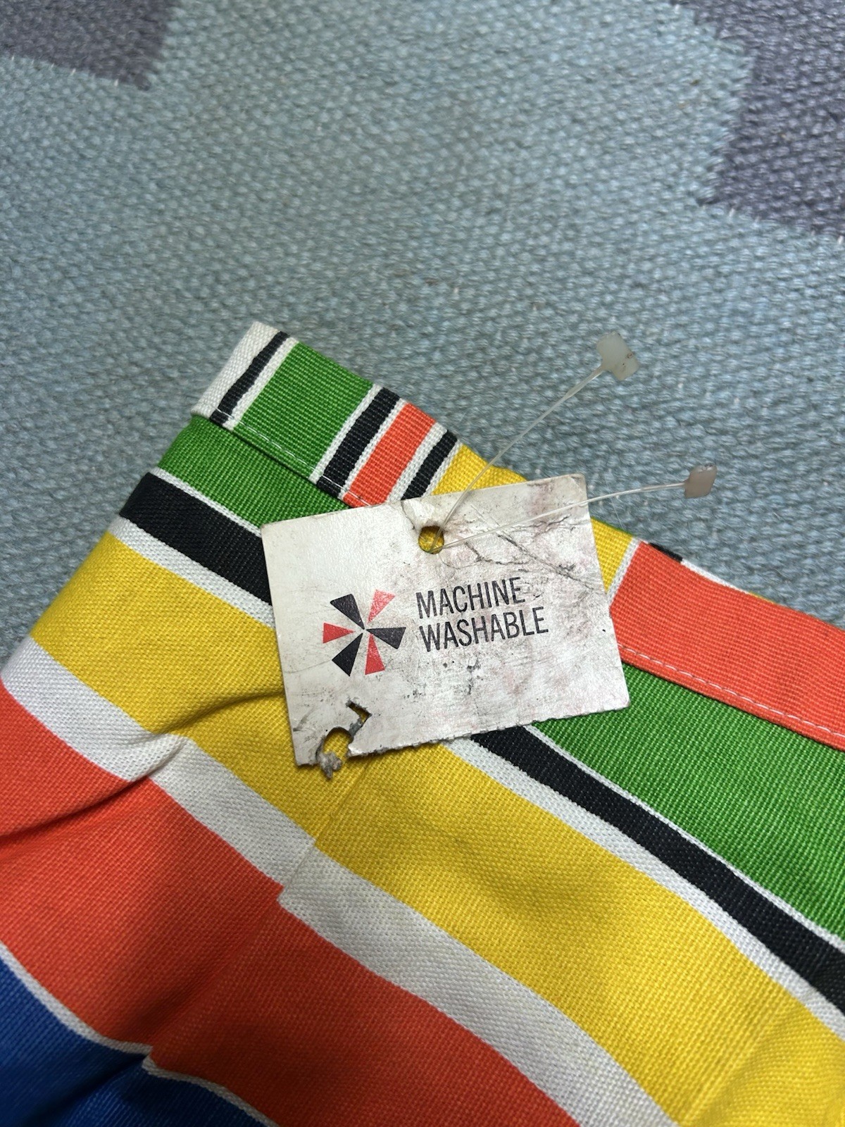 NEW Vintage 60s bell bottom flare pants rainbow stripe DEADSTOCK NWT 27×30
