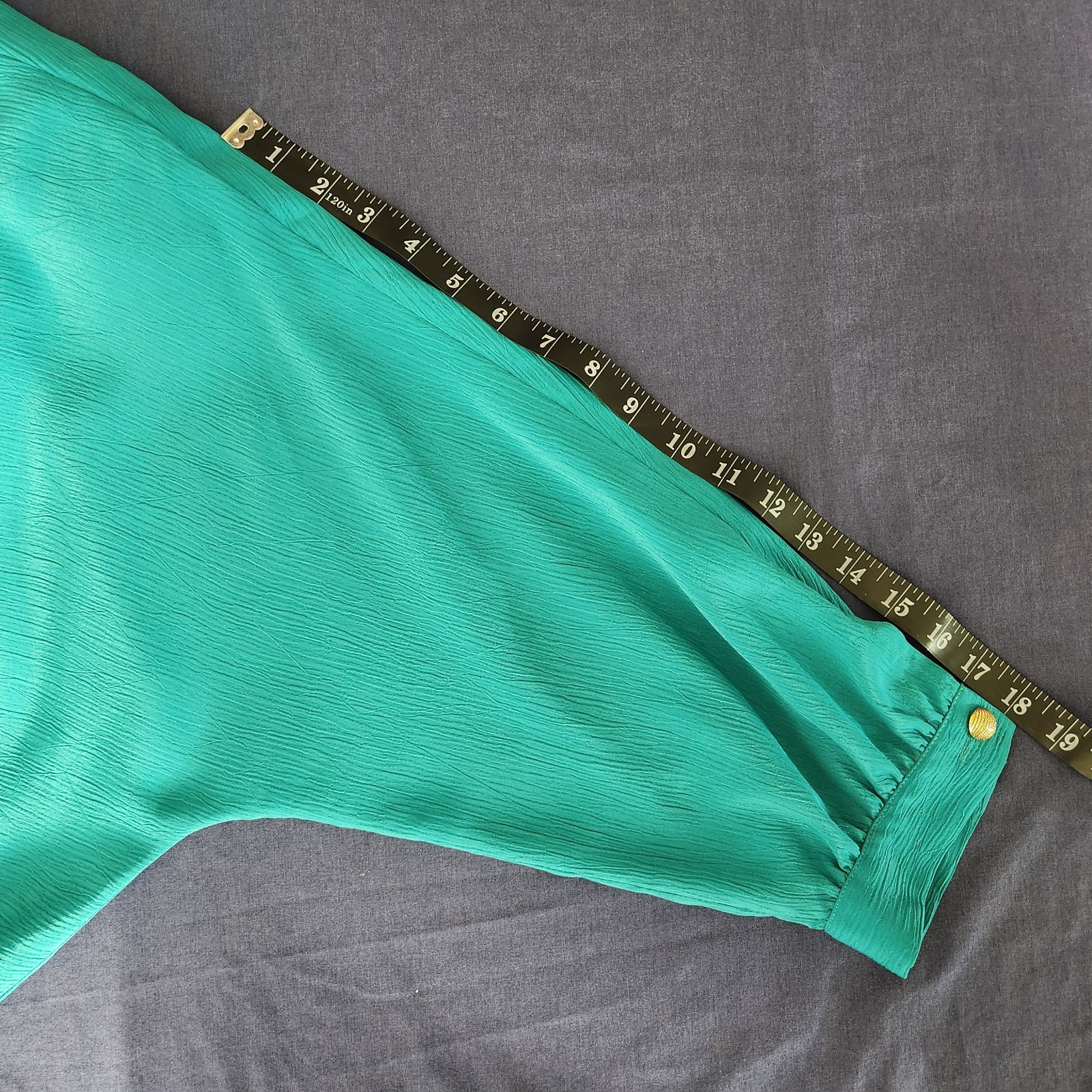 Vintage Leslie Fay Dress Teal 12 70s/80s Charlies Angels/Secretary Vibe Classic