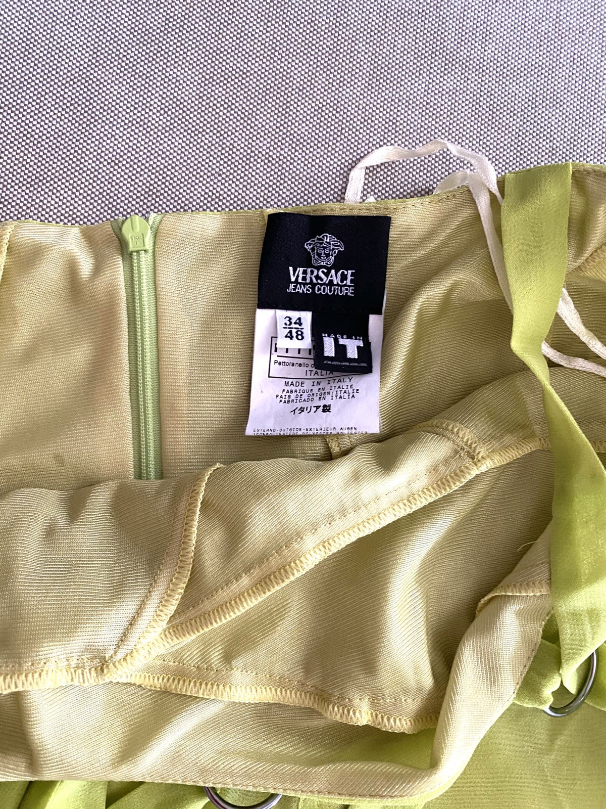 VINTAGE 90’s GIANNI VERSACE jeans couture dress size 48 XL