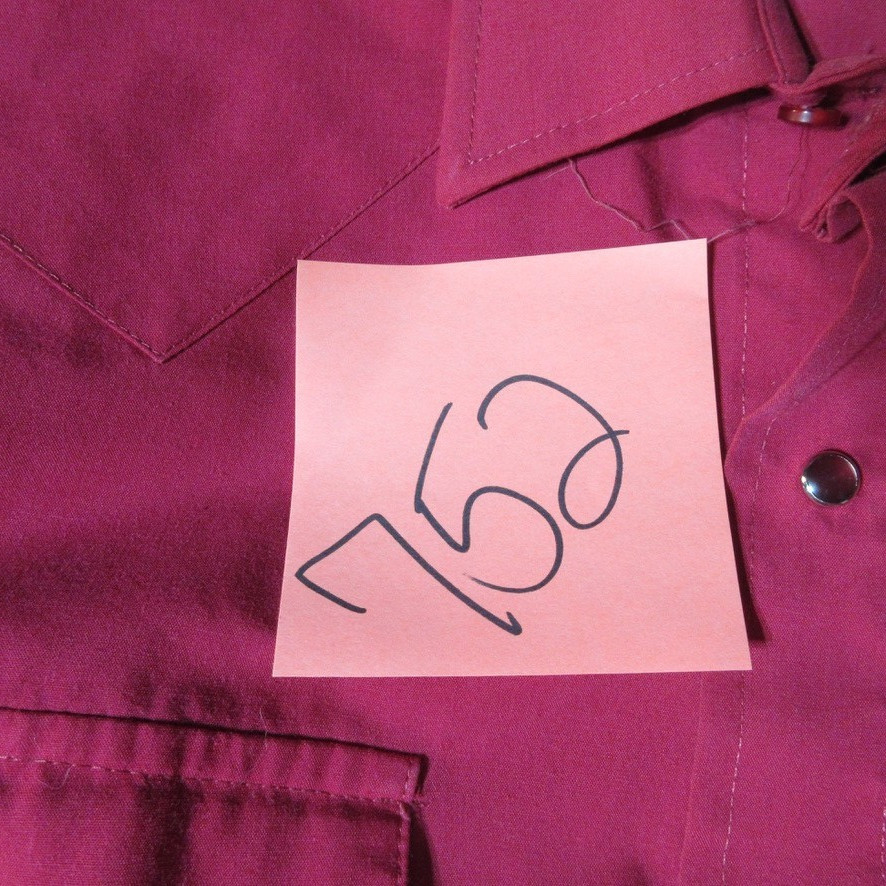 VTG Karman Shirt Large Womens Extra Long Tail Pearl Snap Made in USA