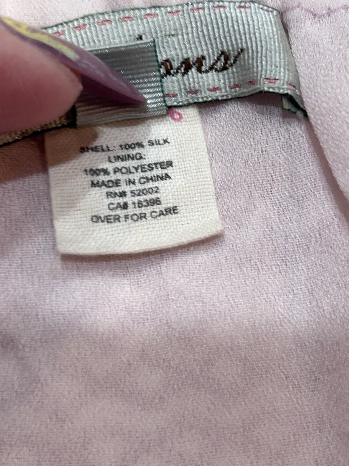 Vintage Intuitions 100% Silk Tiered Ruffle Midi Skirt Blush Pink Geometric L