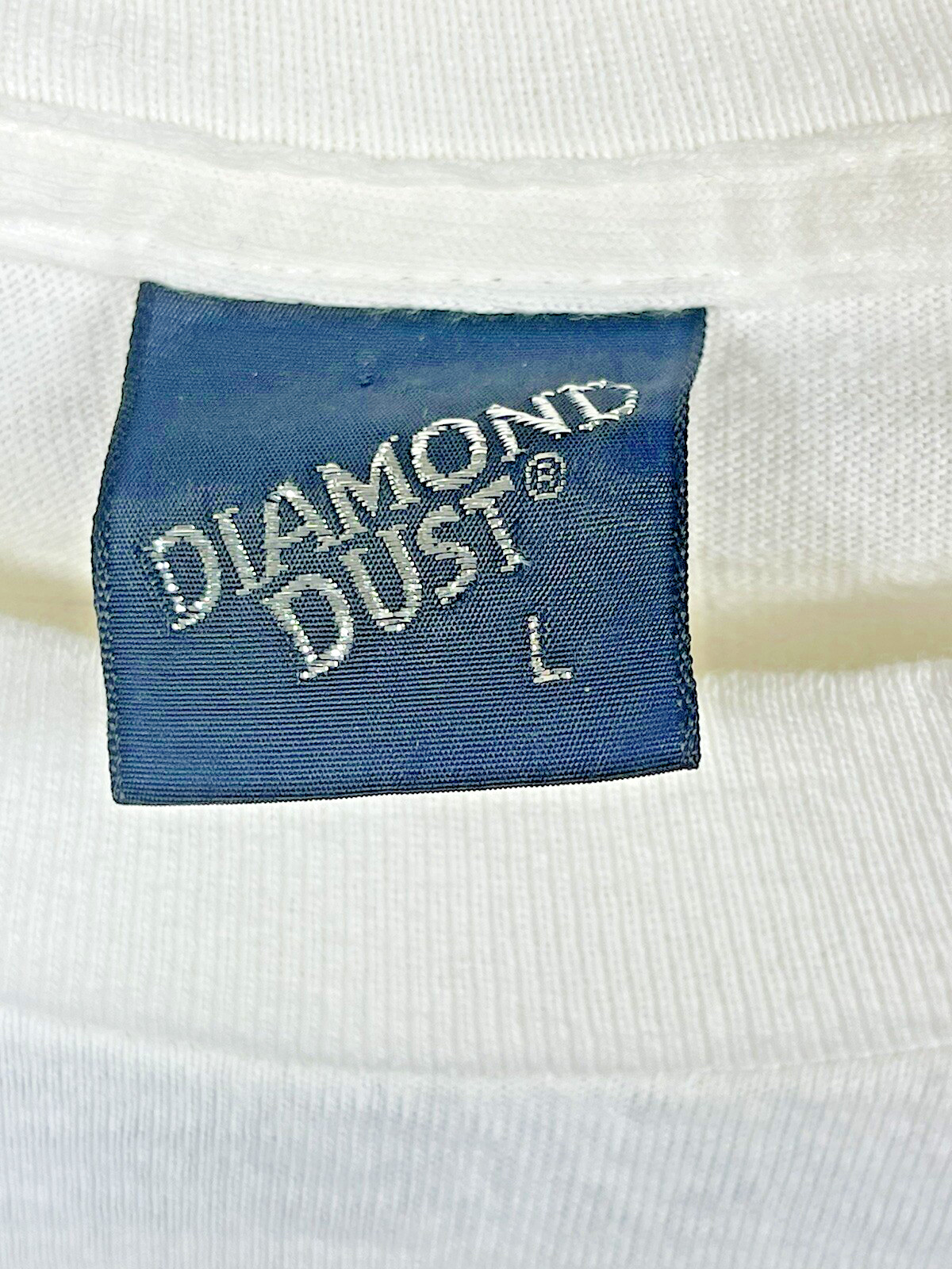 VTG Y2K US Large Diamond Dust Marilyn Monroe White Graphic T-Shirt 90’s Grunge