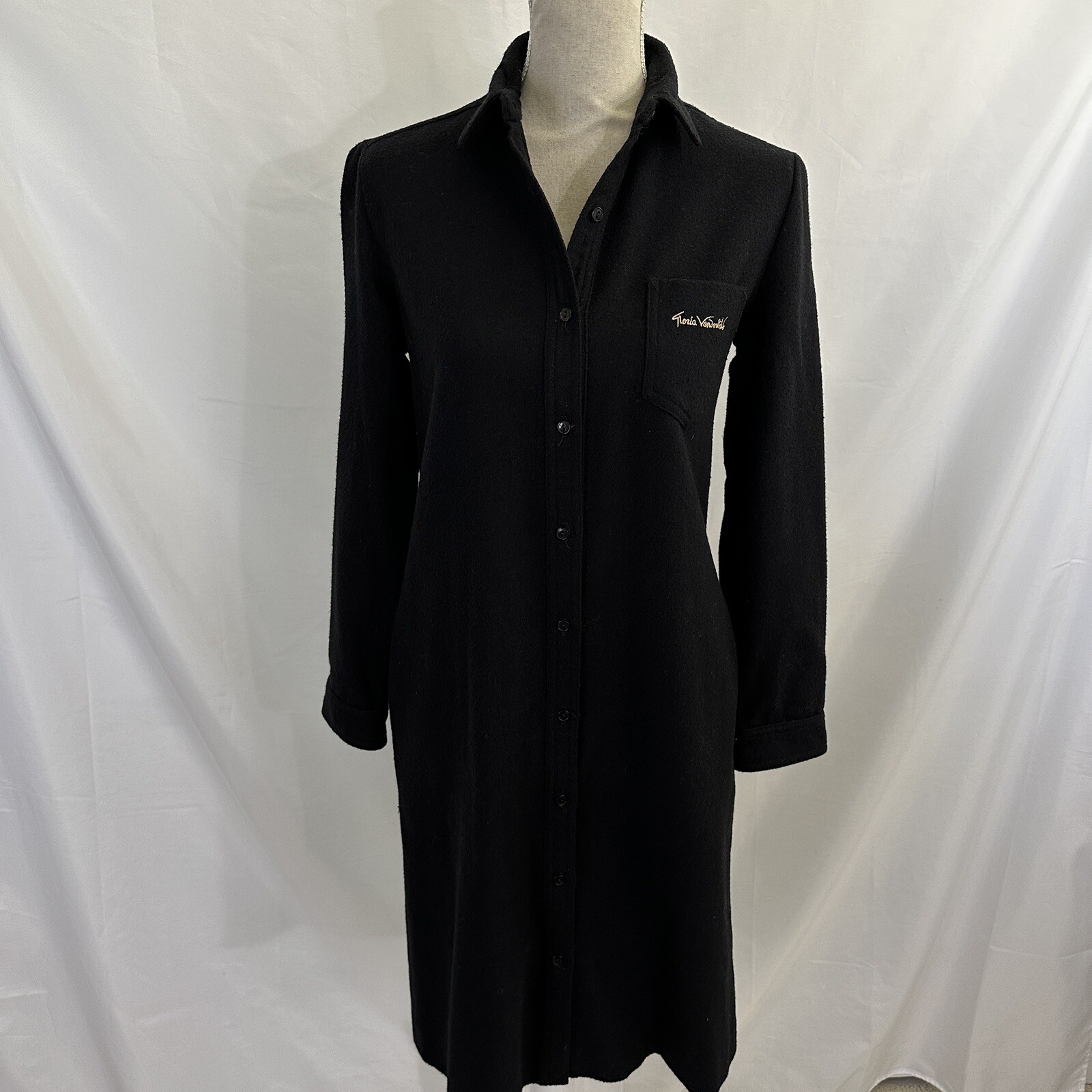 Vintage Gloria Vanderbilt Jonathan Logan Wool Duster Jacket Shirt Dress