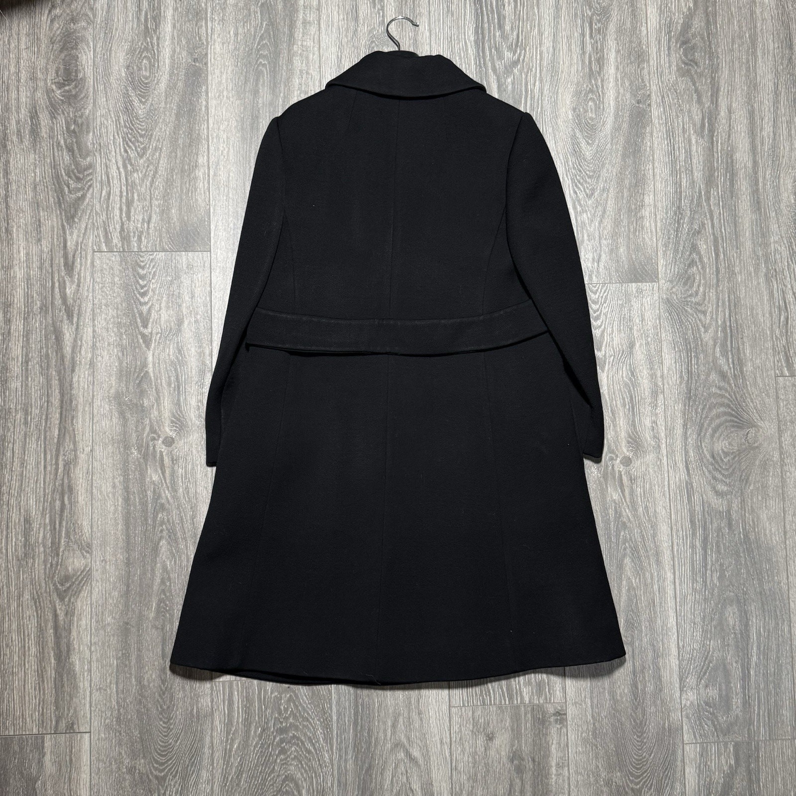 Vintage 1960s Women’s Black Wool Trench Coat 60s Lorendale By Bromleigh Size M?