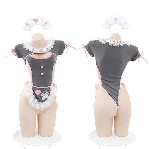 Sexy Women Maid Lingerie Uniform Bodysuit Tights Bunny Girl Rabbit Cosplay Dress