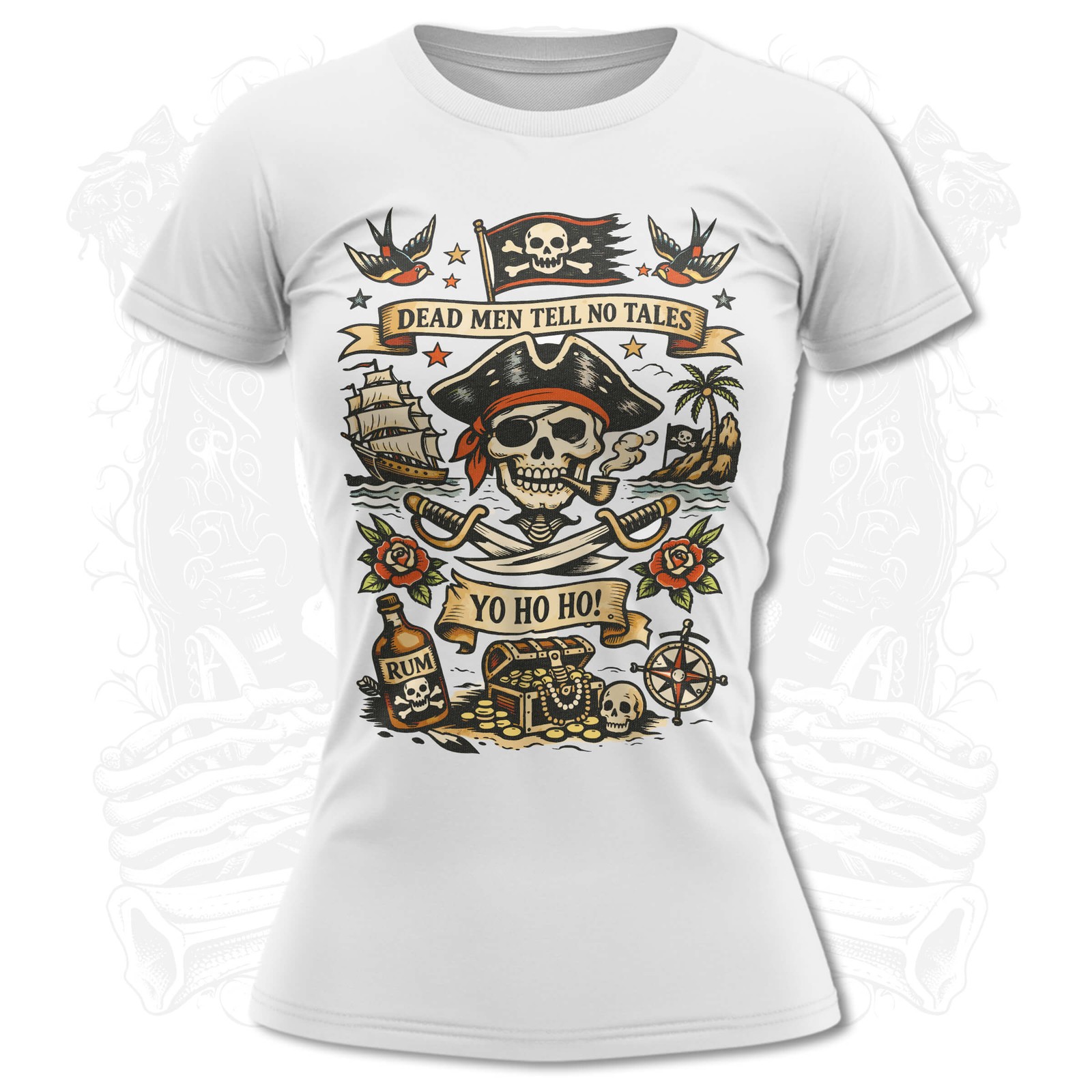Vintage Tattoo Flash Pirate Women’s T-Shirt