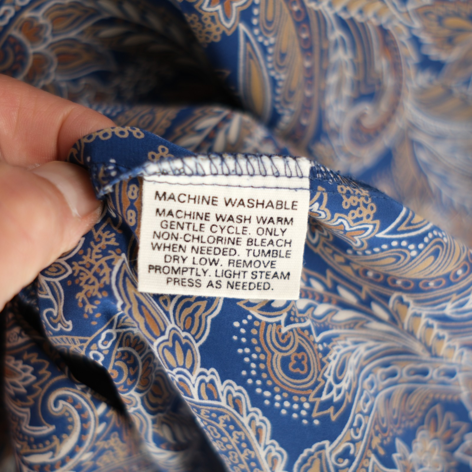 VTG Country Sophisticates Pendleton Paisley Blouse Mock Neck Women’s Size L EU
