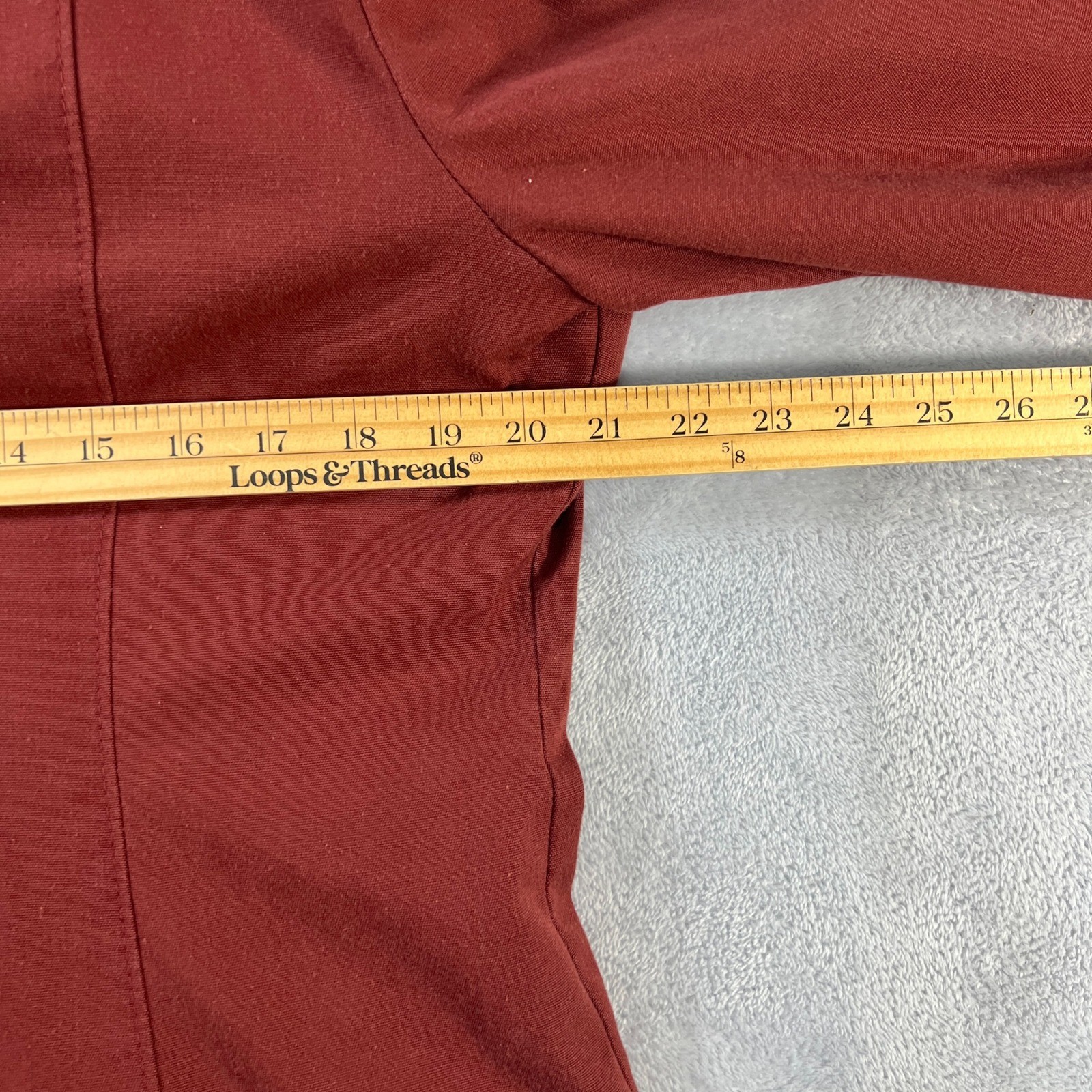 Vtg 70s Bonders Exclusive All Seasons Calendar Cloth Coat Red Faux Fur Lined S/M
