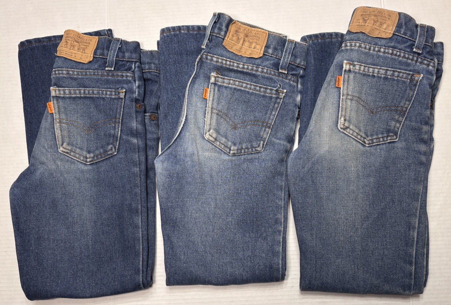Lot 3 Vintage 80s Levi’s Orange Tab Jeans Women’s 12 Regular USA Made 318-0617