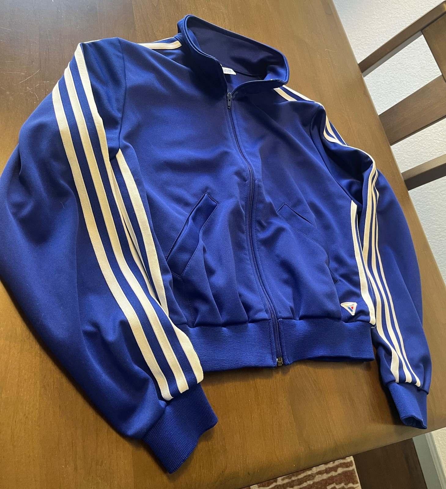 Vintage Varsity Spirit Fashions Cheer Jacket Blue Full Zip USA Made Size L