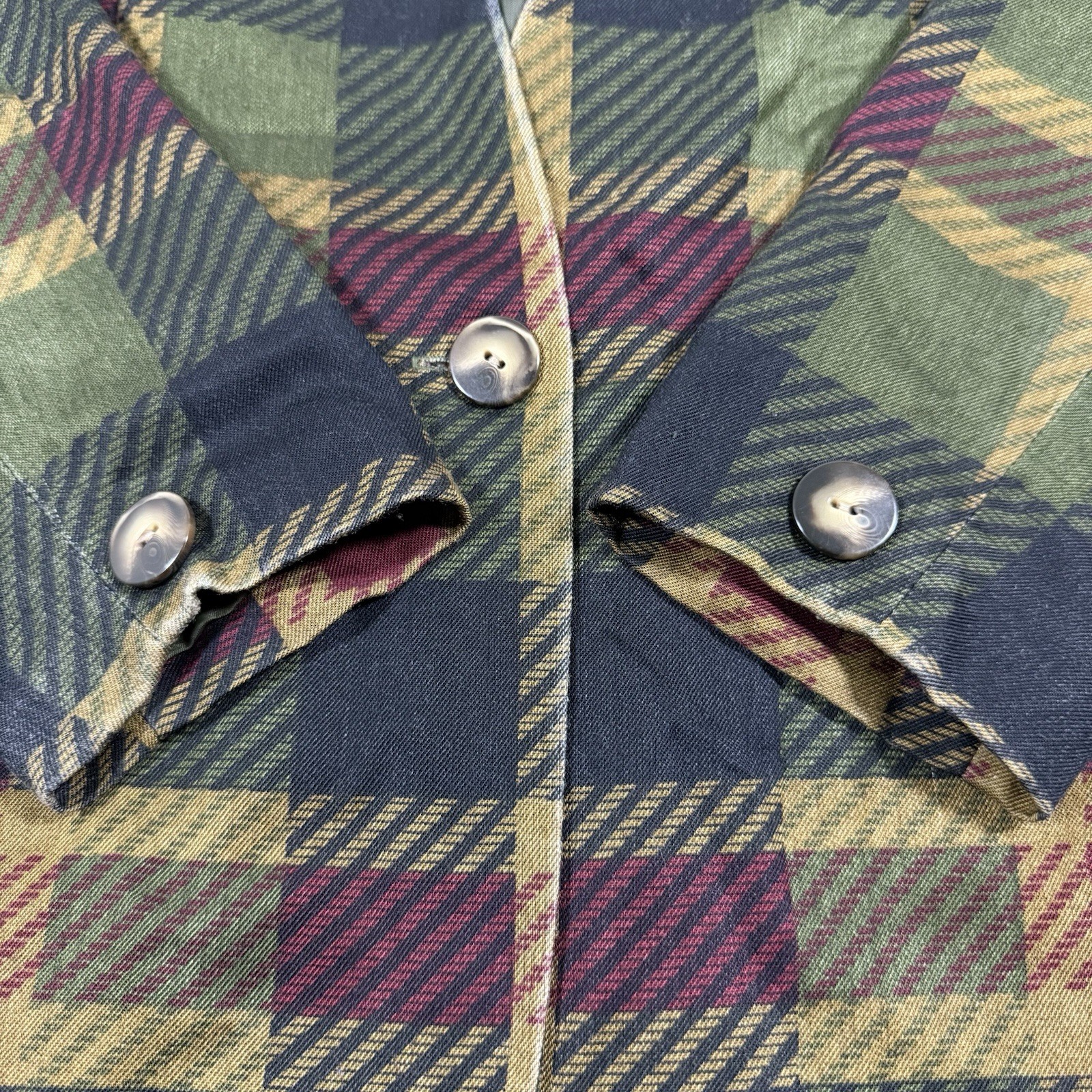 Norton McNaughton Vtg Open Front Blazer Women’s Size Petites 4 Multicolor Plaid