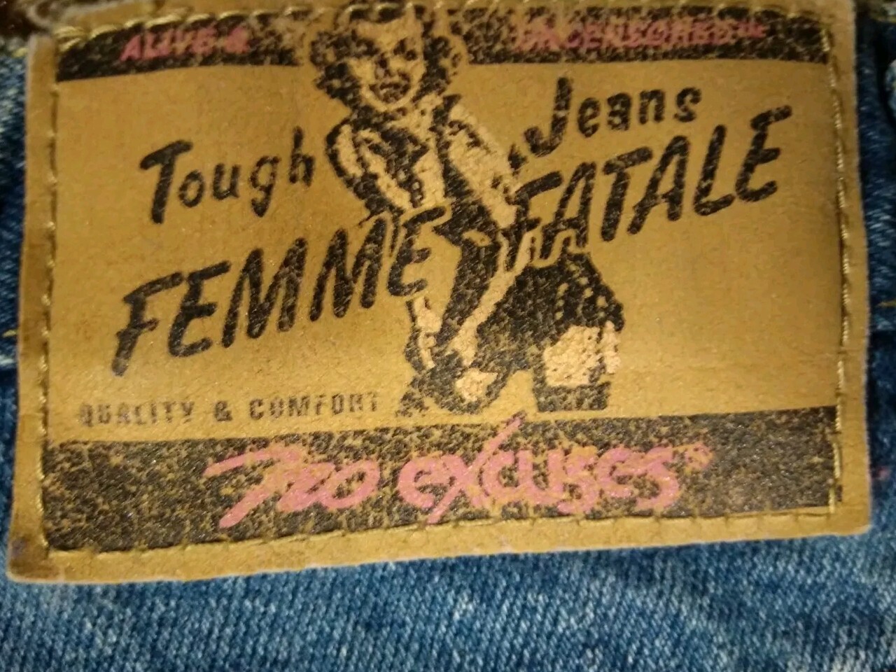 Vintage 80s 90s No Excuses Denim Jeans High Rise Waist Straight Size 3/4