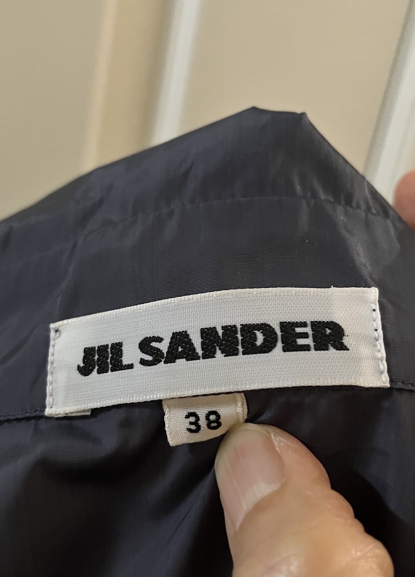 Vintage JIL SANDER Blue Gray Shirt Jacket with Zipper, Size 38 (Italian)