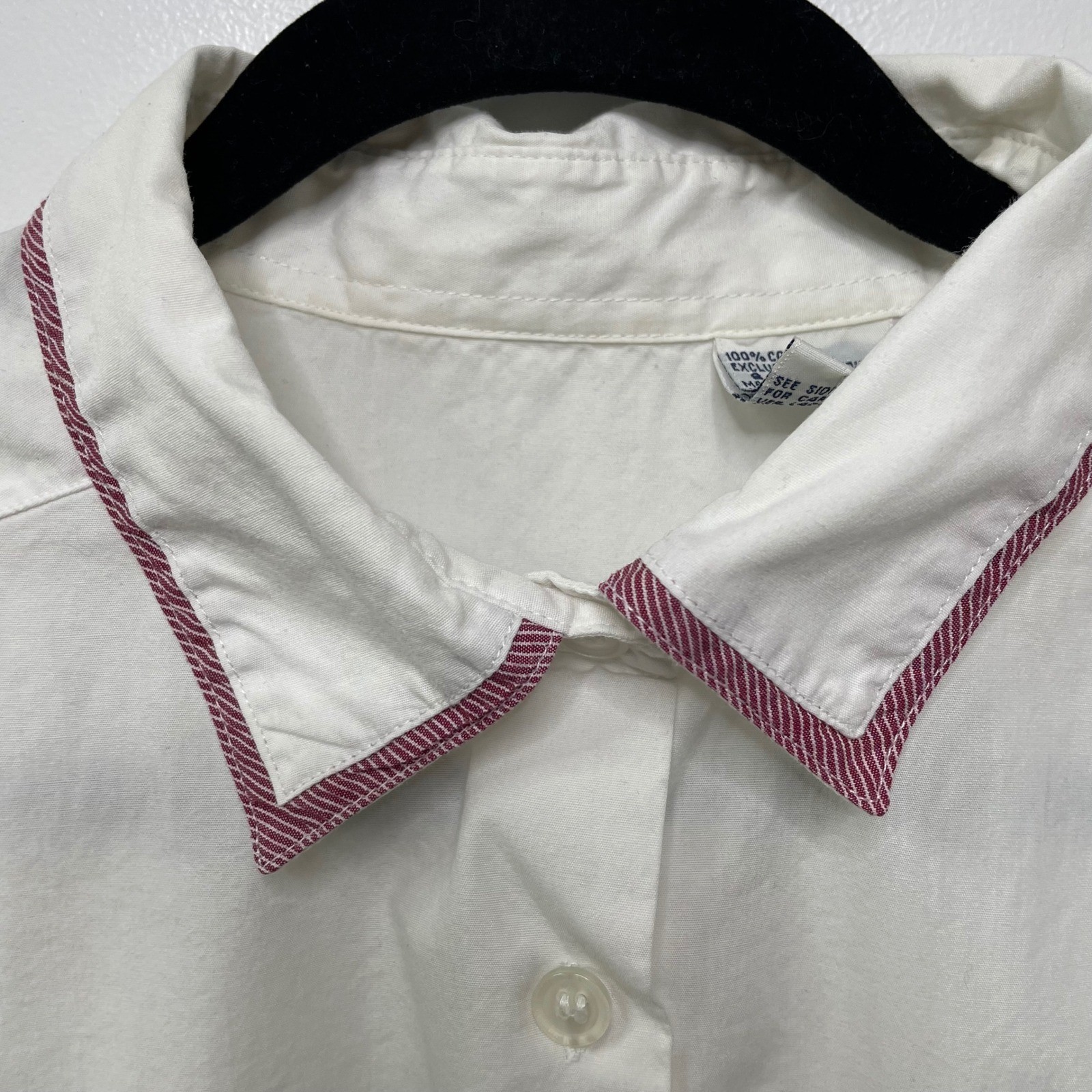 Vtg 90 Christmas Holiday Embroidered Button Down Shirt White Size S Cottage Gram