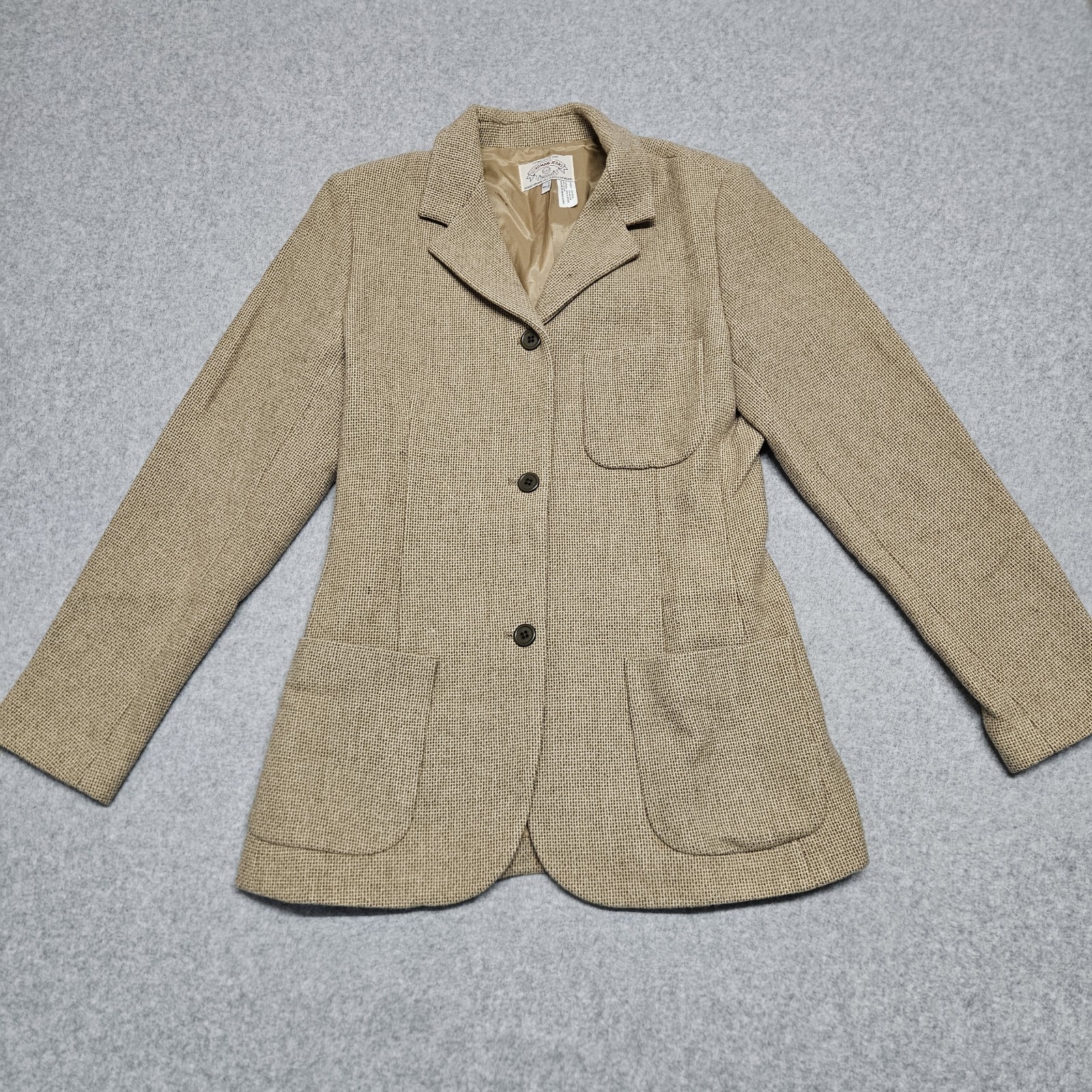 Vintage Georgio Armani Tweed Blazer 6/Skirt 10 Set Womens 100% Wool