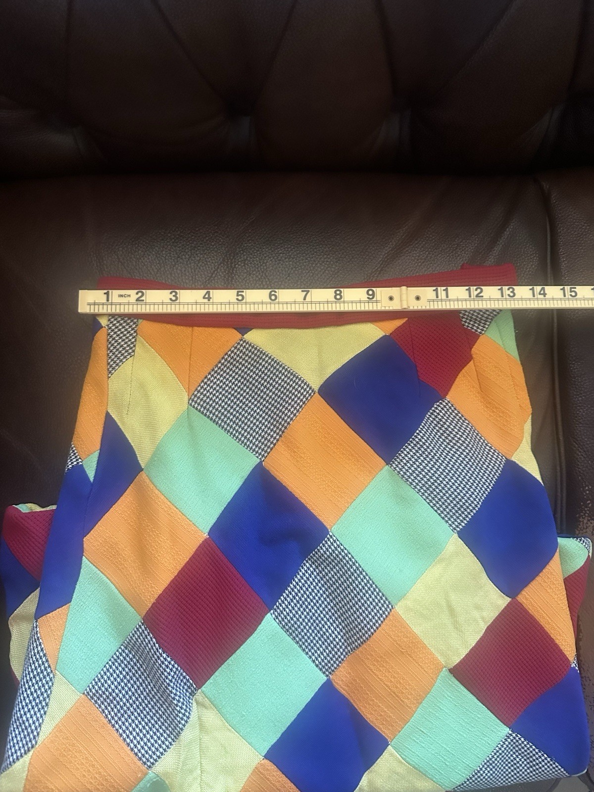 VTG 60s/70s Handmade Patchwork Quilt A-Line Side Zipper Skirt Hippie Size XS-S