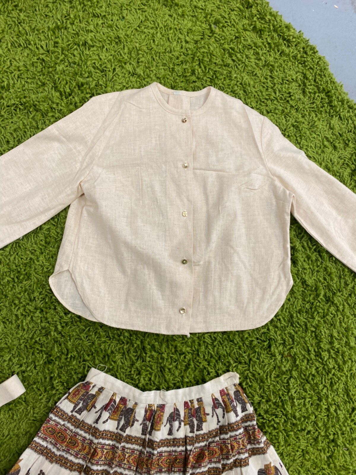 Authentic Vintage 60s Novelty Jacket,Shirt,Skirt,And Belt!