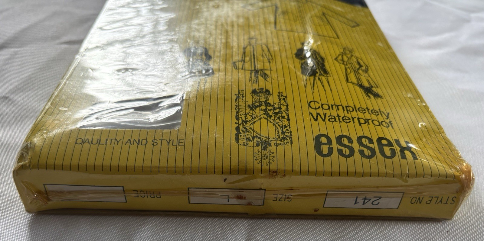 Vintage Ladies Clear Vinyl Raincoat Essex, Size Large NOS