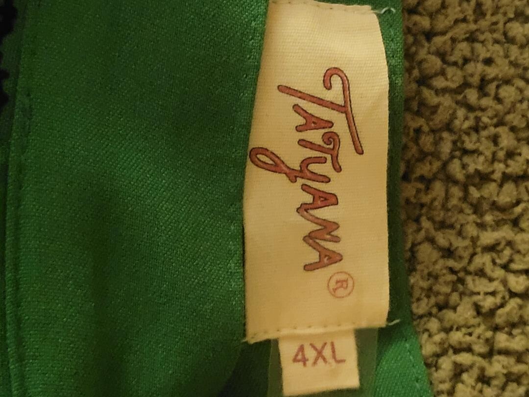 Tatyana Fanny 4x Green with Blk Fan Print Skirt