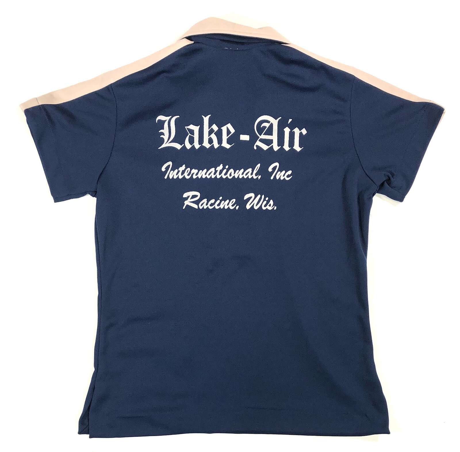 Vtg 60s KING LOUIE Racine Wis. Lake-Air Advertising Bowling Shirt Womens 34 BT23