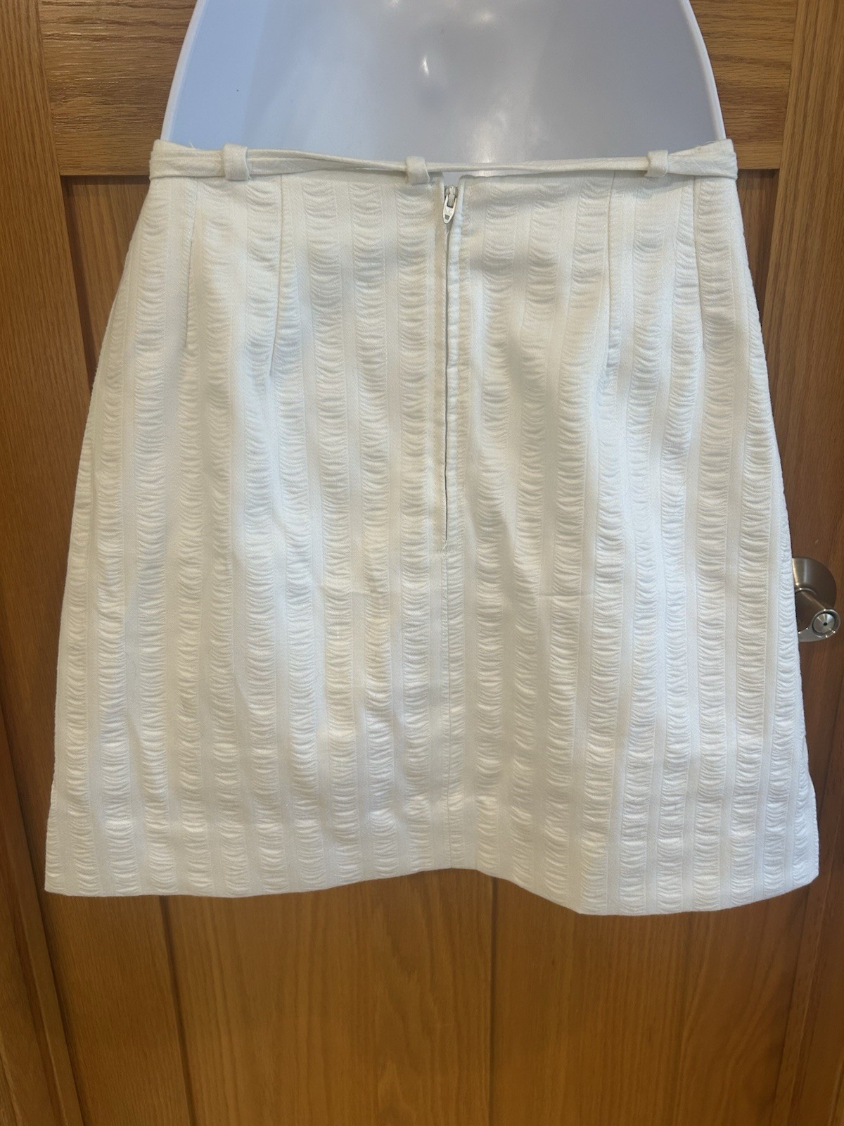 Vintage David Smith White Skort 3 Pockets Cotton Yellow Pink Blue Size 10