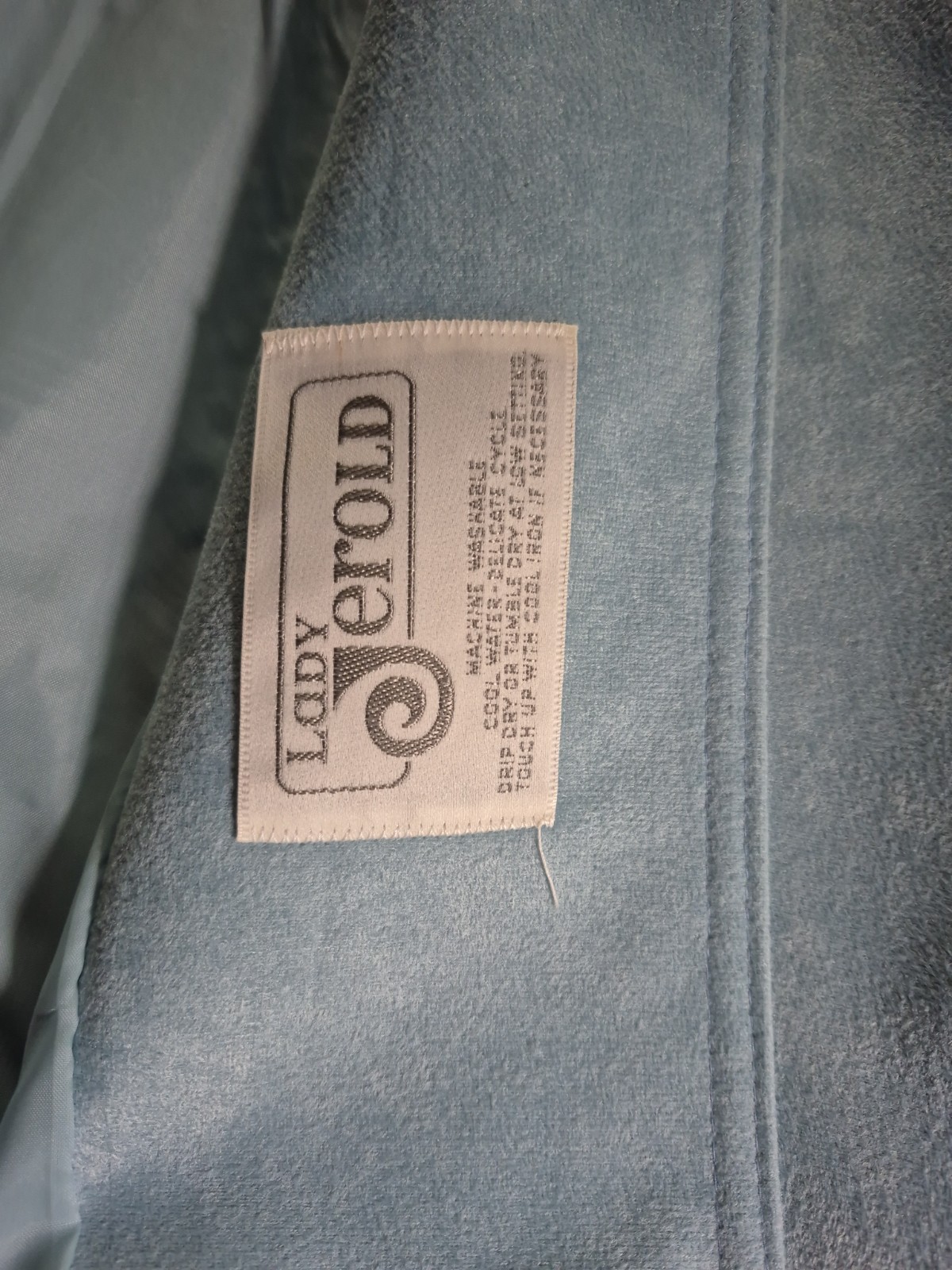 Vintage 70s Lady Jerold Powder Blue Swing Coat Faux Suede Mod Tent Jacket Lined