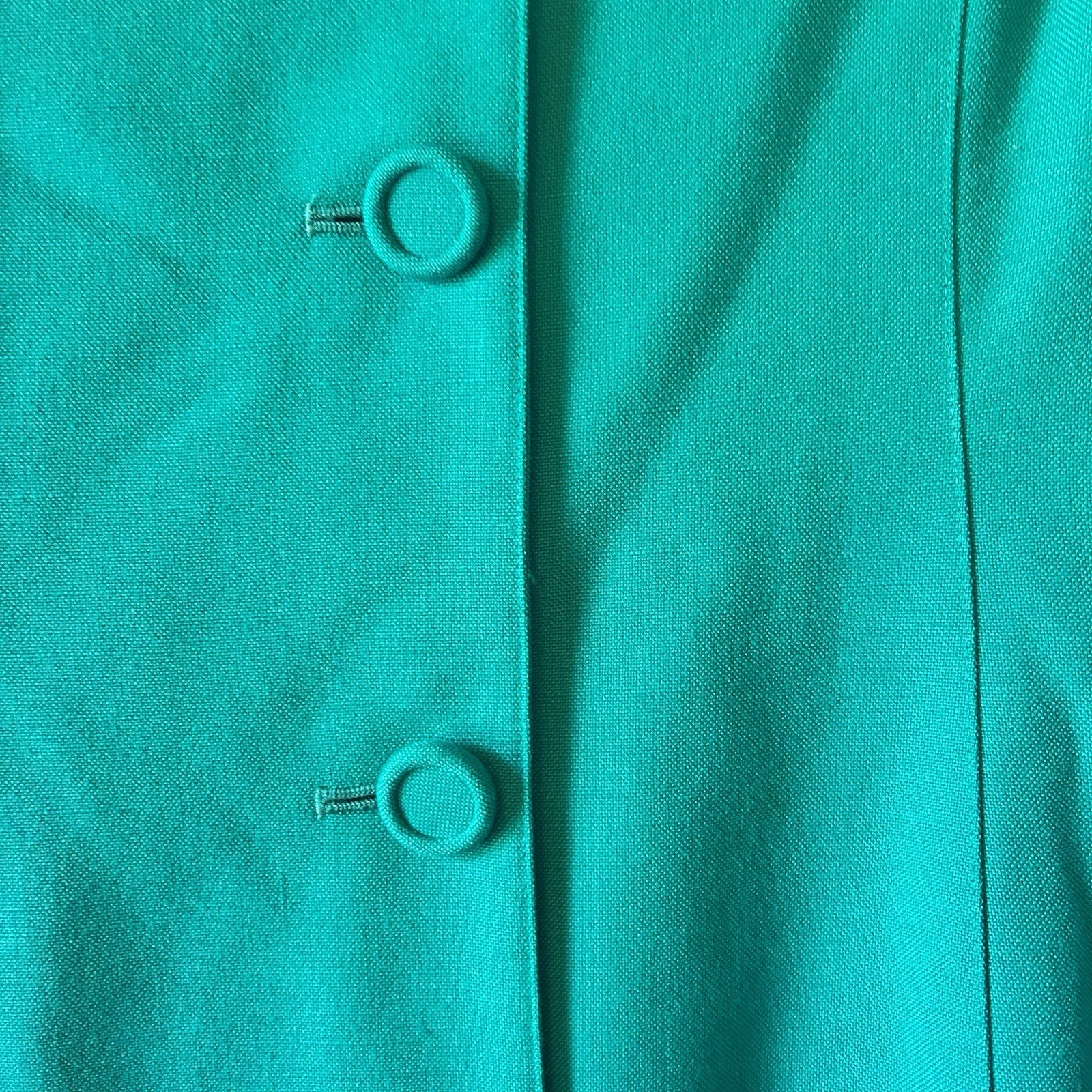 Vintage 90s Kasper For ASL Teal Green Structured Lined Dress 10 Secretary Career