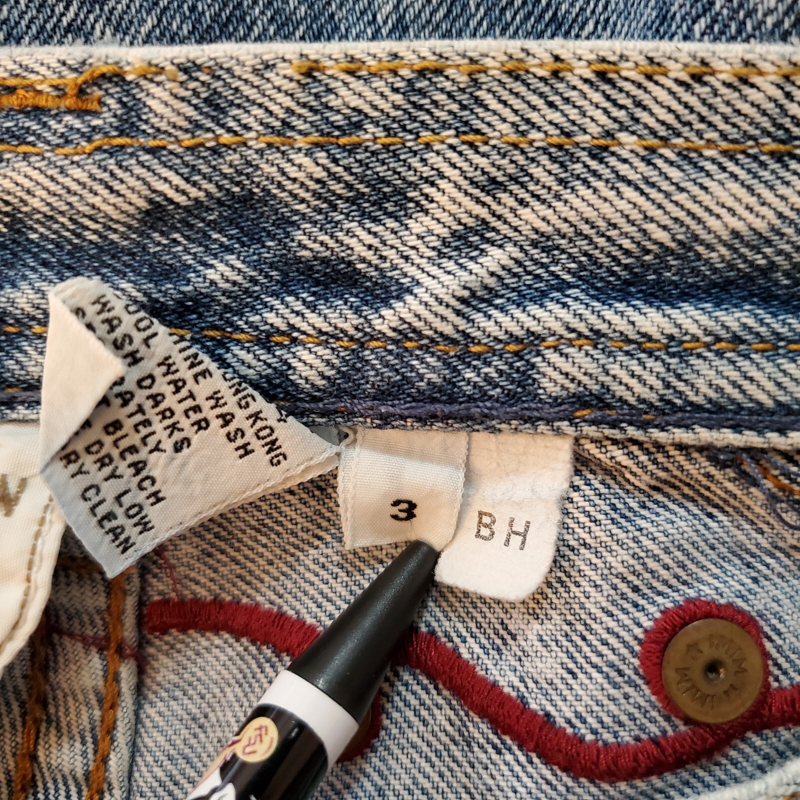 Bugle Boy Special Edition Vintage Embroidered Accent 80s Jeans Size W22 XXS