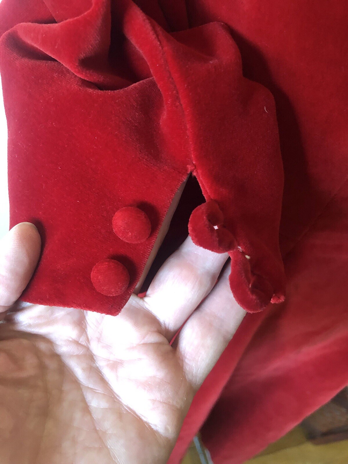 1950’s Lipstick Red Velvet Dress, S/M