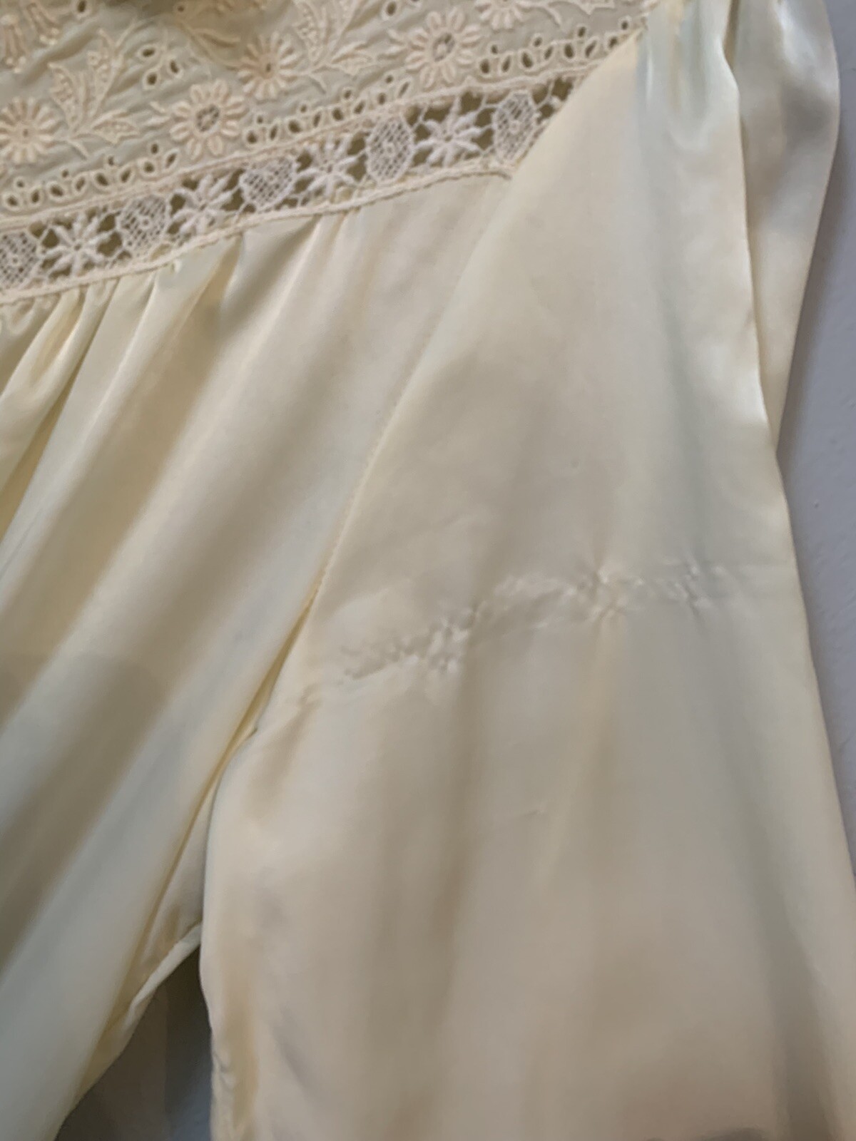 VTG Christian Dior Ivory Union timeless gown prairie cottagecore embroidery lace