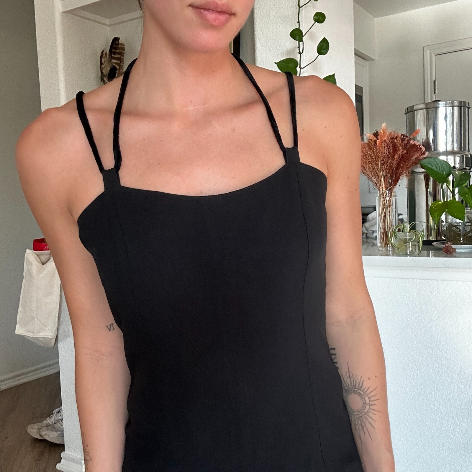 Vintage State of Claude Montana Unique Black Dress 1990s LBD 90s Size 44 / 10