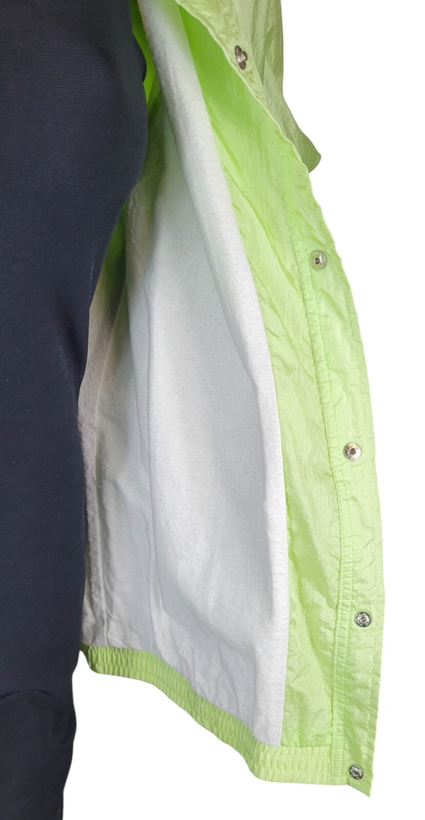 Vintage Tudor Court By Haband Pastel Sherbet Lime Green Windbreaker Jacket Sz L