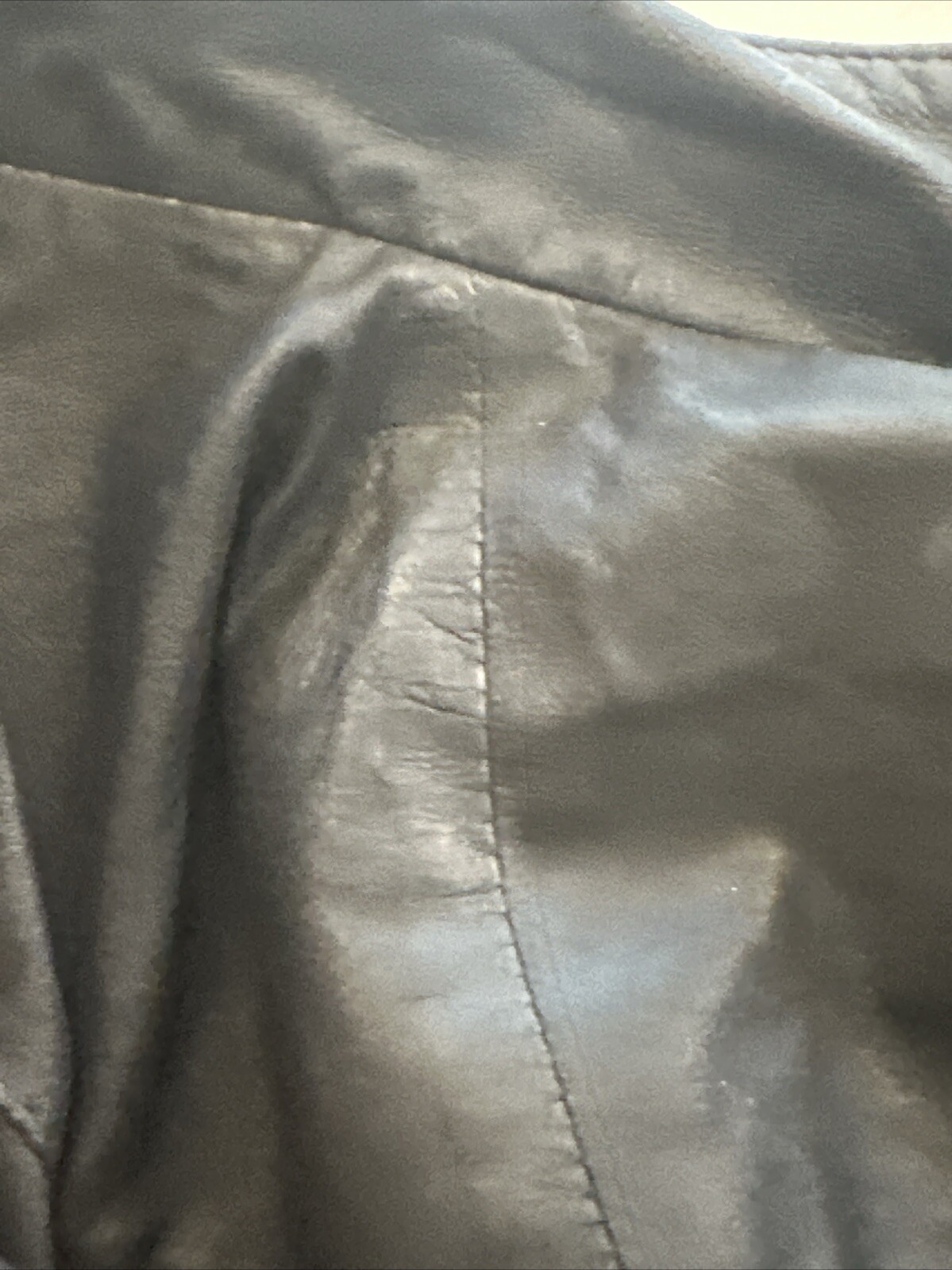 Remy Soft Leather Coat Jacket Drop Waist Black Women’s Size Medium Vintage
