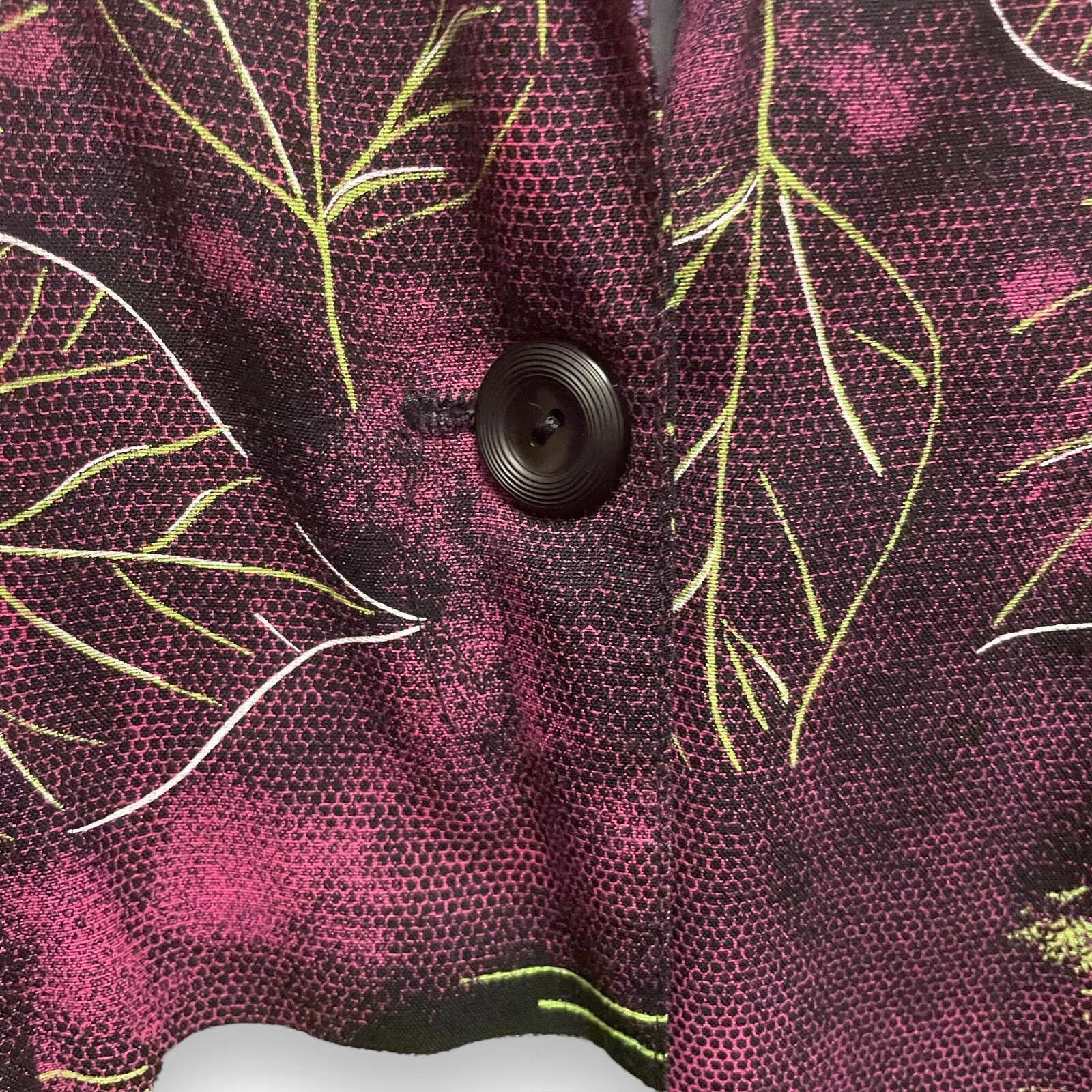 Vintage Kensington Square Blazer Floral Geometric Purple Green Women’s Size S