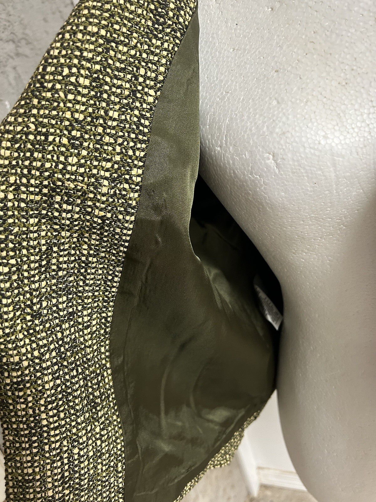 Vintage Anne Klein Olive & Cream Skirt Set S/6