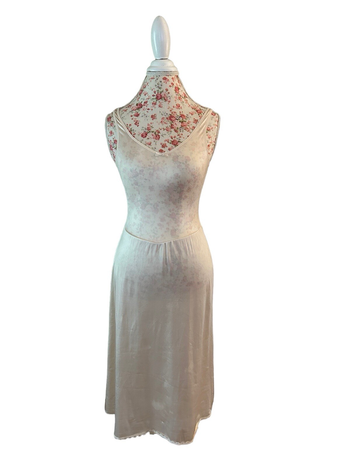 Vintage Warners Beige Nude Full Slip Dress 34 Elegant Ballerina Style Lingerie