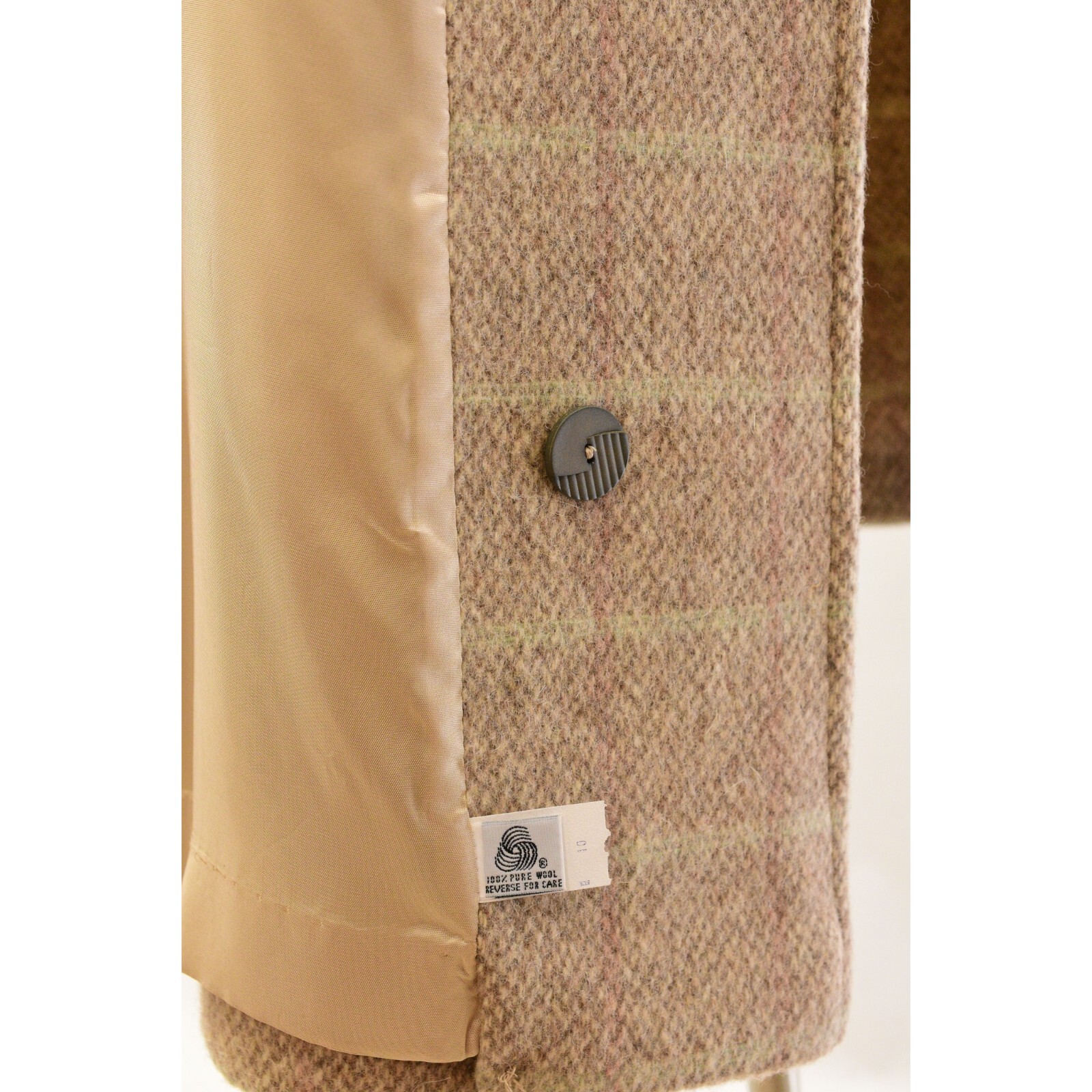Herman Kay Plaid Double Breasted Top Coat Womens 10P Petites